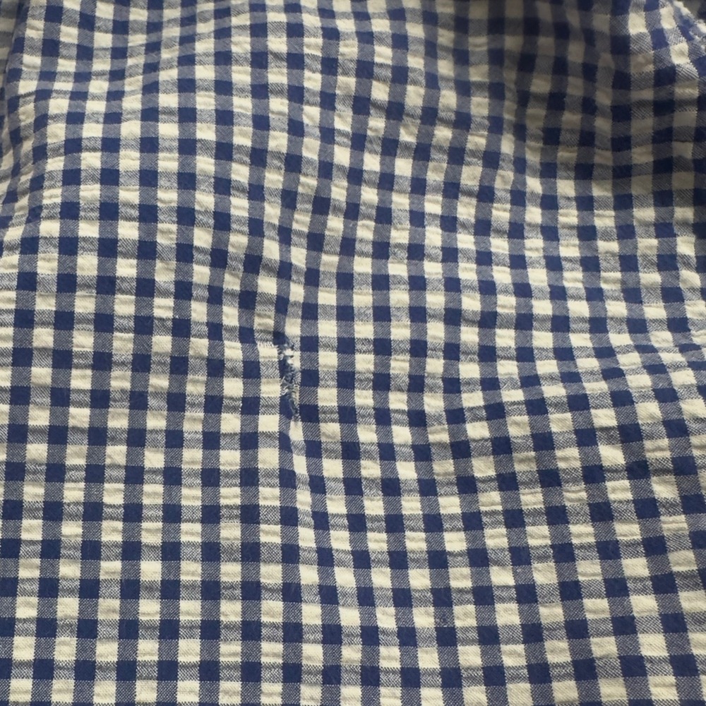 Ralph Lauren Mens 2XLT Tall Blue Gingham Cotton Short Sleeve Button Down Shirt - Picture 14 of 16